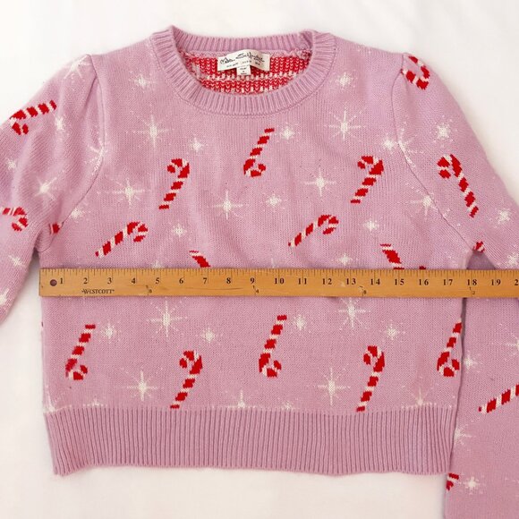 Miss Selfridge pink Christmas candy cane sweater US 8-10 - Picture 6 of 6